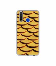 Amazon Brand - Solimo Designer Wooden Semi Circle Texture UV Printed Soft Back Case Mobile Cover for Vivo U20