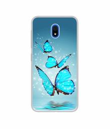 Amazon Brand - Solimo Designer Flying Butterflies UV Printed Soft Back Case Mobile Cover for Mi Redmi 8A