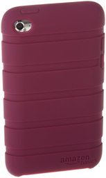 AmazonBasics - Carcasa de silicona y protector de pantalla para Apple iPod touch 4G, color morado