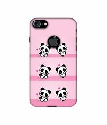 Amazon Brand - Solimo Designer Panda Pattern UV Printed Soft Back Case Mobile Cover for Apple iPhone 7 (Logo Cut)