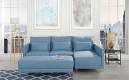 Housel Living HSL389 Sectional, Sky Blue