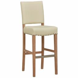 Amazon Brand – Stone & Beam Leon Kitchen Counter Bar Stool 45 Inch Height, Ivory