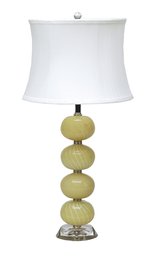 Pinzon Glass Orb Table Lamp, Cream Swirl