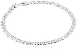 Sterling Silver Interlocking Geometric Link Bracelet