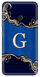 Amazon Brand - Solimo Designer Blue Pattern Alphabet-G 3D Printed Hard Back Case Mobile Cover for HTC Desire 10 Pro