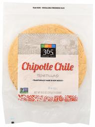 365 Everyday Value, Tortillas Chipotle Chile 6 Count, 10.5 Ounce