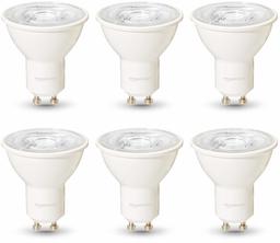 AmazonBasics Professional LED GU10 Spotlight Bulb, 50W Equivalent, Cool White, Dimmable - Pack of 6