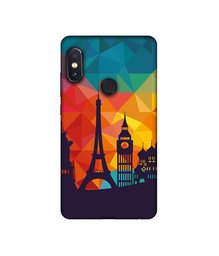 Amazon Brand - Solimo Designer Colored Paris 3D Printed Hard Back Case Mobile Cover for Mi Redmi Note 5 Pro