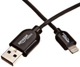 AmazonBasics Verbindungskabel Lightning auf USB, 0.9 m, Zertifiziert von Apple, schwarz