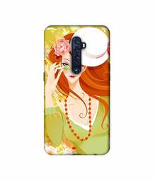 Amazon Brand - Solimo Designer Lady with Hat 3D Printed Hard Back Case Mobile Cover for Oppo Reno 2