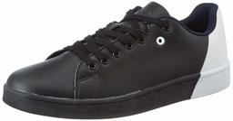 Amazon Brand - Symbol Men's Black/White PU Sneakers-7 UK (41 EU) (8 US) (AZ-YS-189)