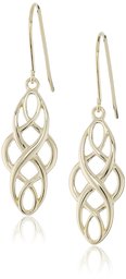 Sterling Silver Celtic Design Oval Dangle Earrings