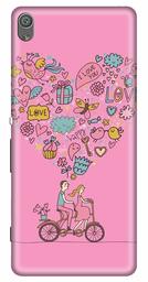 Amazon Brand - Solimo Designer Love Pattern 3D Printed Hard Back Case Mobile Cover for Sony Xperia XA