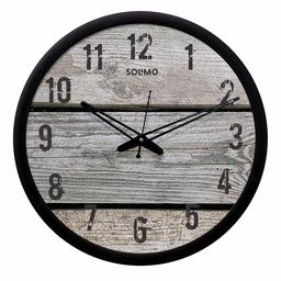 Amazon Brand - Solimo 12-inch Wall Clock - Desginer (Silent Movement, Black Frame)