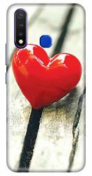 Amazon Brand - Solimo Designer Red Heart Emoji Design 3D Printed Hard Back Case Mobile Cover for Vivo Y19 / Vivo U20