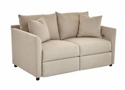 Amazon Brand – Stone & Beam Seriana Upholstered Power Recliner Love Seat, 61