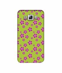 Amazon Brand - Solimo Designer Pink Flower Patterns 3D Printed Hard Back Case Mobile Cover for Samsung Galaxy E7