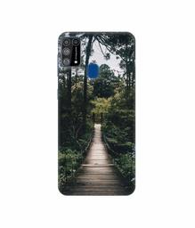 Amazon Brand - Solimo Designer Wooden Bridge 3D Printed Hard Back Case Mobile Cover for Samsung Galaxy M31