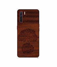 Amazon Brand - Solimo Designer Engraved Patten 3D Printed Hard Back Case Mobile Cover for Oppo A91