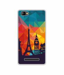 Amazon Brand - Solimo Designer Colored Paris UV Printed Soft Back Case Mobile Cover for Lyf Flame 8