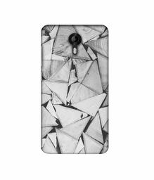 Amazon Brand - Solimo Designer Wooden Triangles 3D Printed Hard Back Case Mobile Cover for Micromax Canvas Nitro 4G E455