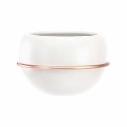 AmazonBasics Vaso de parede, redondo, branco/cobre