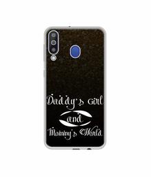 Amazon Brand - Solimo Designer Daddy's Girl and Mummy World UV Printed Soft Back Case Mobile Cover for Samsung Galaxy M30