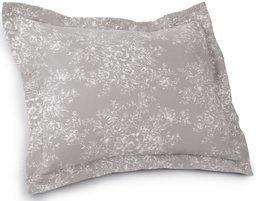 Pinzon Lightweight Cotton Flannel Sham - Standard, Floral Grey