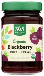 365 Everyday Value, Organic Blackberry Conserve, 17 oz