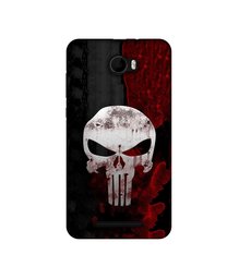 Amazon Brand - Solimo Designer Punisher Skull UV Printed Soft Back Case Mobile Cover for Karbonn K9 Viraat