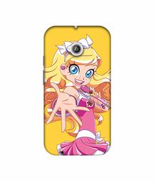 Amazon Brand - Solimo Designer Singing Girl Vector 3D Printed Hard Back Case Mobile Cover for Motorola Moto E 2nd Generation