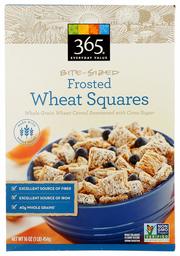 365 Everyday Value, Frosted Wheat Squares, Bite Sized, 16 oz