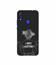 Amazon Brand - Solimo Designer I Hate Everyone 3D Printed Hard Back Case Mobile Cover for Xiaomi Redmi Note 7 Pro