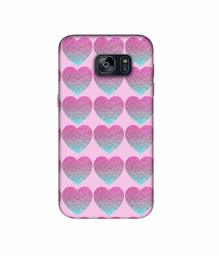 Amazon Brand - Solimo Designer Sparkle Heart Texture 3D Printed Hard Back Case Mobile Cover for Samsung Galaxy S7 Edge