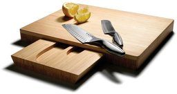 Pinzon Santoku Knives and Bamboo Cutting Board Set