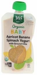 365 by Whole Foods Market, Organic Baby Food, Apricot Banana Spinach Yogurt with Ground Chia, 4 Ounce