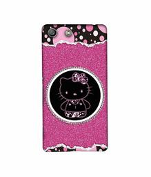 Amazon Brand - Solimo Designer Kitty with Glitter 3D Printed Hard Back Case Mobile Cover for Sony Xperia M5 Dual