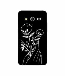 Amazon Brand - Solimo Designer Skull Flower 3D Printed Hard Back Case Mobile Cover for Samsung Galaxy Core 2 G355H