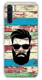 Amazon Brand - Solimo Designer Multicolor Beard Man Black Printed Soft Back Case Mobile Cover for Oppo F15