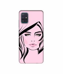 Amazon Brand - Solimo Designer Pink Lady Pattern 3D Printed Hard Back Case Mobile Cover for Samsung Galaxy A71