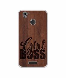 Amazon Brand - Solimo Designer Girl Boss On Wood UV Printed Soft Back Case Mobile Cover for Lyf Water 7S