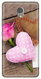 Amazon Brand - Solimo Designer Pink Flower Heart Design 3D Printed Hard Back Case Mobile Cover for Lenovo P2