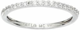 Women's Lab Grown Diamond Shared Prong Wedding Band in 14k White Gold (1/6 cttw, I-J Color, SI1-SI2 Clarity), Size 6, One Size