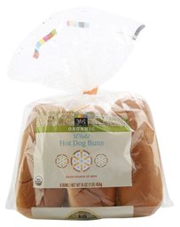 365 Everyday Value, Organic White Hot Dog Buns , 6 ct