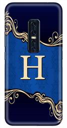 Amazon Brand - Solimo Designer Blue Pattern Alphabet-H 3D Printed Hard Back Case Mobile Cover for Vivo V17 Pro