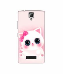 Amazon Brand - Solimo Designer Babby Kitty 3D Printed Hard Back Case Mobile Cover for Lenovo A2010