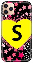 Amazon Brand - Solimo Designer Heart Pattern Alphabet-S 3D Printed Hard Back Case Mobile Cover for Apple iPhone 11 Pro Max