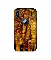 Amazon Brand - Solimo Designer Corns 3D Printed Hard Back Case Mobile Cover for Apple iPhone X (Logo Cut)