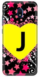 Amazon Brand - Solimo Designer Heart Pattern Alphabet-J 3D Printed Hard Back Case Mobile Cover for Xiaomi Redmi 8A