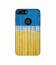 Amazon Brand - Solimo Designer Wooden Pattern 3D Printed Hard Back Case Mobile Cover for Apple iPhone 7 Plus (Logo Cut)